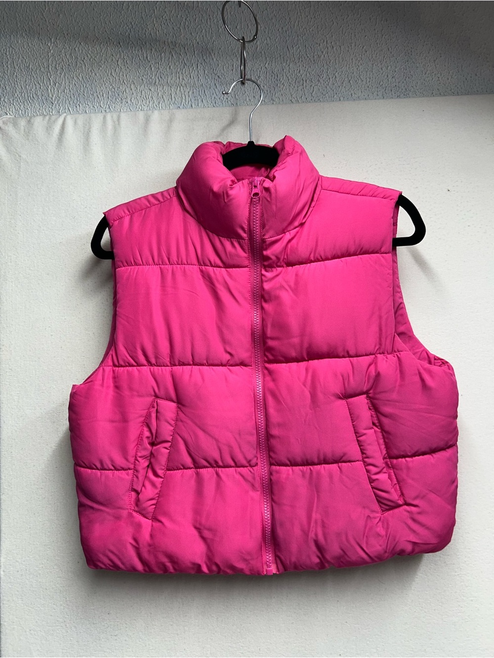 No Boundaries Hot Pink Puffer Vest - Sleeveless Quilted Jacket
